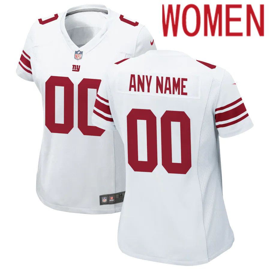 Cheap Women New York Giants Nike White Custom Game NFL Jersey